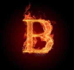 fire alphabet (B)