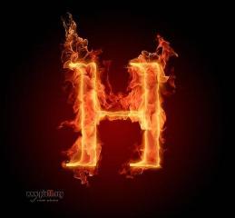 fire alphabet (H)