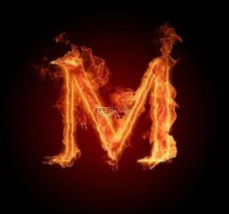 fire alphabet (M)