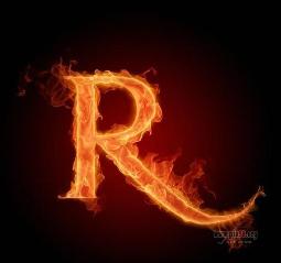 fire alphabet (R)