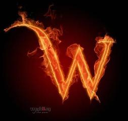 fire alphabet (W)